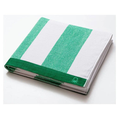 Benetton Home, Rainbow Beach Towel 100% Terry Cotton Green Rainbow Be | BE-0201