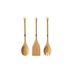 Benetton Set 3Pc Tools (Turner+Spoon+Fork Spoon) Bamboo Rainbow Be | BE-0364