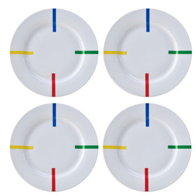 Benetton Set 4Pc Dinner Plate Porcelain Rainbow Be |  BE-0404