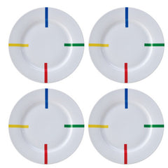 Benetton Set 4Pc Dinner Plate Porcelain Rainbow Be |  BE-0404