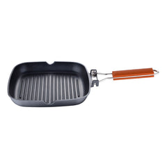 Benetton Home Grill Pan 24x24x3.7cm Cast Aluminium Ind Brown Safari Be | BE-0886