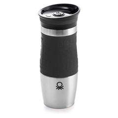 Benetton Vacuum Travel Mug 400ML Ss Black & White Be | BE-0920-BK