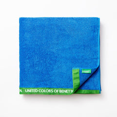 Benetton Beach Towel 90x160cm 380Gsm 100% Velour Cotton Blue Rainbow Be |  BE-1476