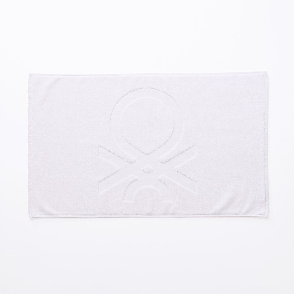 Benetton Home Bathmat 50x80cm 1000Gsm 100% Cotton Embossed Logo White Core Be | BE-2122