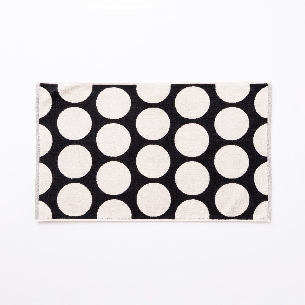 Benetton Home Bathmat 50x80cm 1000Gsm 100% Cotton Black Dots FW23 Be | BE-2173