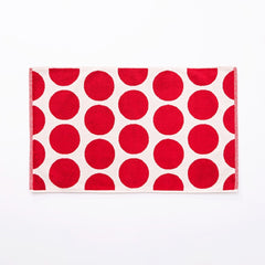 Benetton Bathmat 50x80cm 1000Gsm 100% Cotton Red Dots FW23 Be | BE-2174