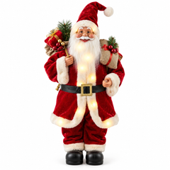 Light-Up Red Santa Claus Christmas Figurine | ck9188-18rl