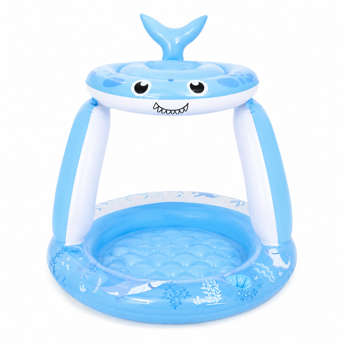 Ages 1-3 Shark Canopy Pool 95X95X102CM - 51477