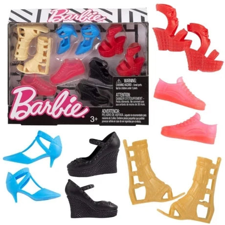 Barbie Fashion Shoe Pack Assortment - Pink / Cream | GXG02