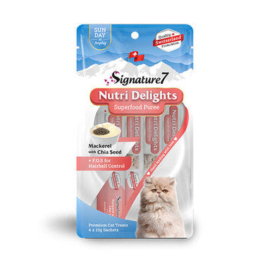 Signature 7 Nutri Delights Cream Sauce Mackerel with Chia Seed 4×15g - 0753692081825 (الأحد) | CRE015
