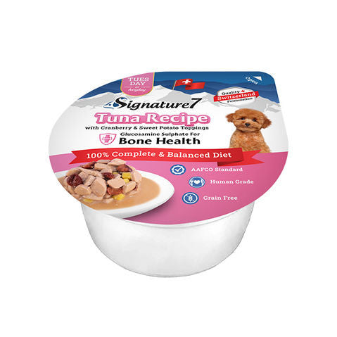 Signature 7 Dog Tuna Bone Health 6×80g - 0753692082341 (Tuesday) | DOG002