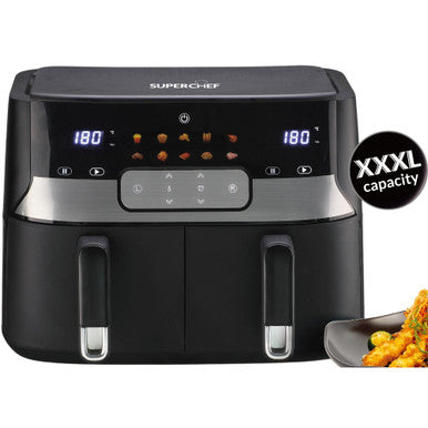 Super Chef Digital Dual Basket Air Fryer, 9 Liter,1700W | BF905