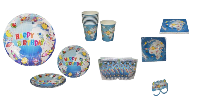 Happy Birthday Space-Themed Party Supplies - Blue | AL558