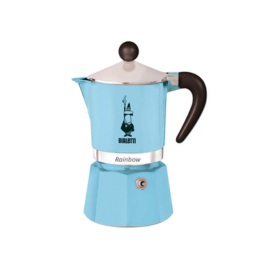 Bialetti Rainbow Moka Express - 6 أكواب، أزرق | BIA0005043