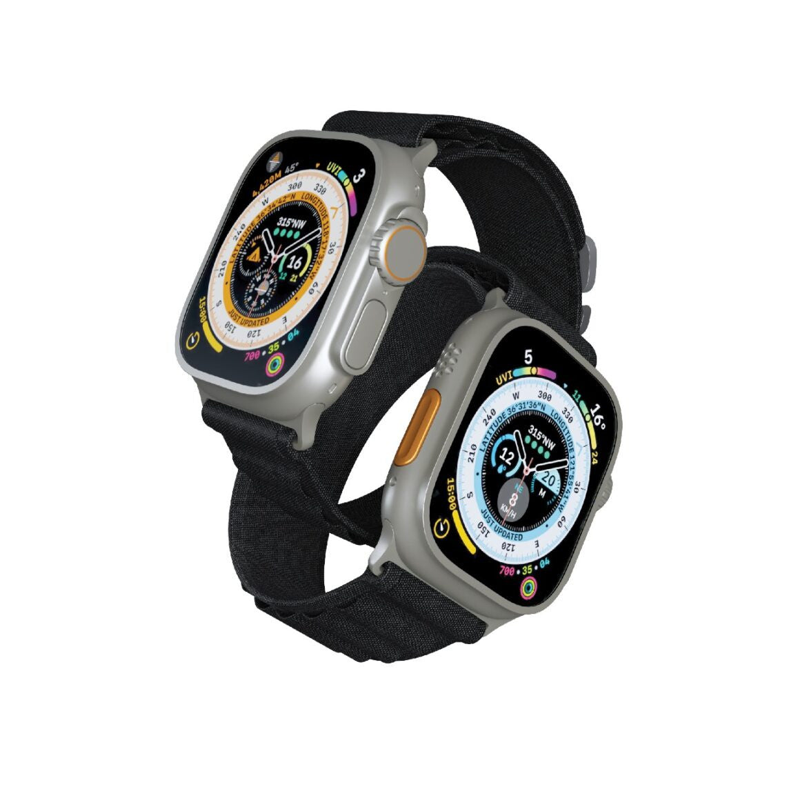 Porodo Smart Watch Ultra Titanium 1.86 Inches Wide Screen, Black | PD-SWULTI-BK