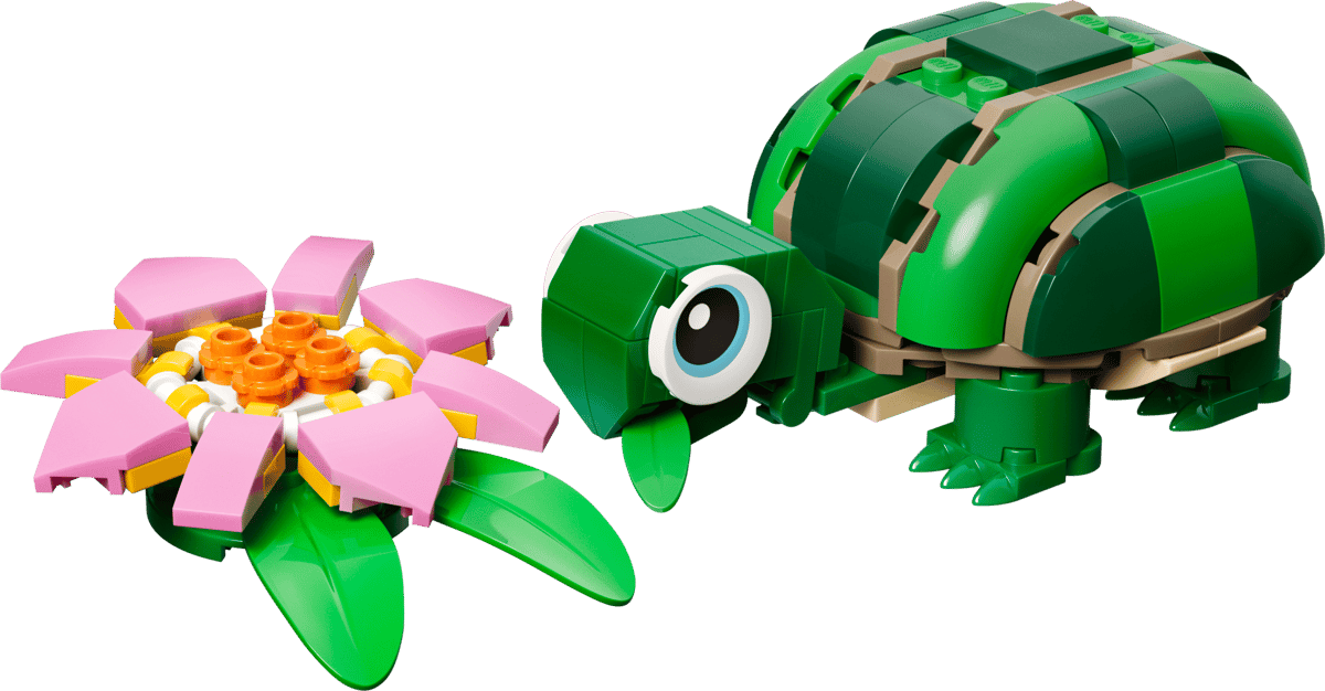 LEGO Turtle with a Water Lily Flower | 31377