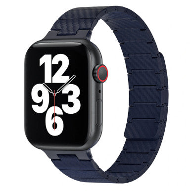WIWU 38/40/41MM Carbon Fiber Pattern Magnetic Watch Band Wi-WB009 Blue |WI-WB009-BL