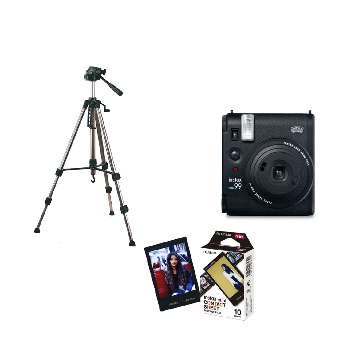 Fujifilm Instax Mini 99 Instant Film Camera Bundle with Free Instax Mini Film and Falcon Tripod SL2400 | FUJLSMINI99