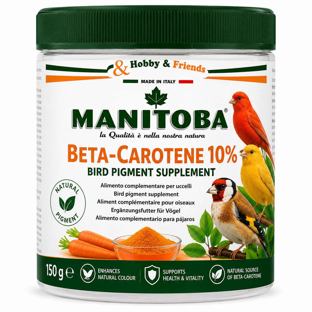 Manitoba Beta-Carotene 10% Bird Pigment Supplement 150 g | 22621