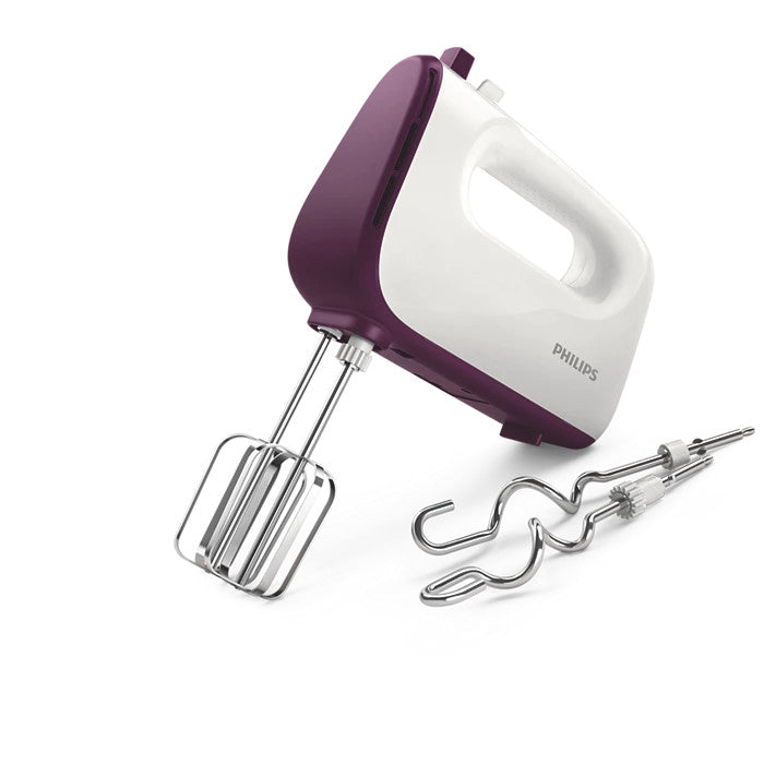 Philips Hand Mixer – 450W, 5 Speeds + Turbo, White | HR3740/10
