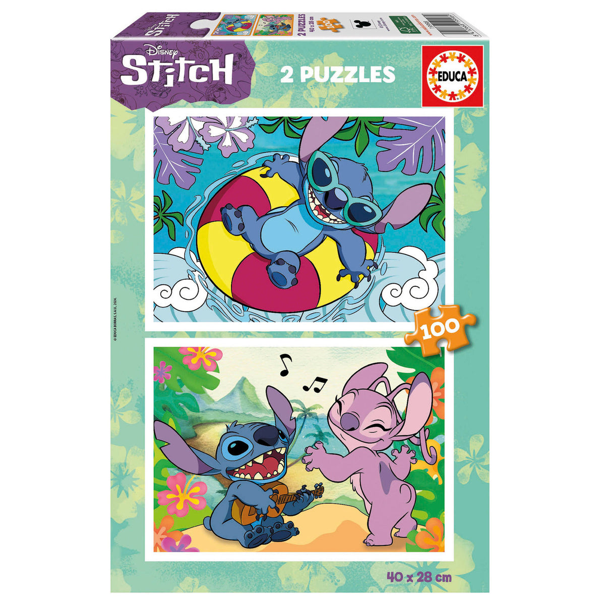 Educa Disney Stitch 2 Puzzles - 100 pcs | 19998 Use Coupon Code AYOUB10 to Get 10% discount