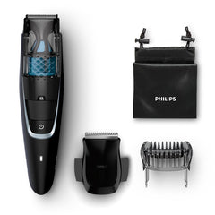 Philips Vacuum Beard Trimmer Series 7000 -Double-Sharpened Blades, Washable | BT7206