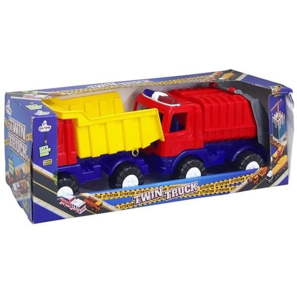 Toy Twin Truck Set – Dump Truck & Garbage Truck | CLK-369