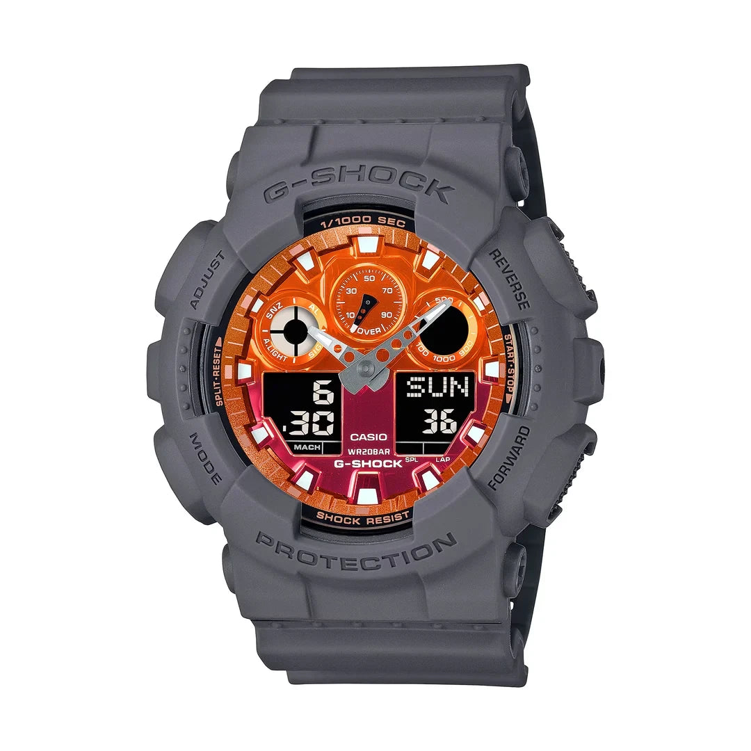 Casio G-SHOCK Flame Inside Men Analog-Digital Watch - Black | GA-100FL-8ADR