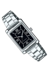 Casio Women 3H Watch - Silver / Black | LTP-1234DD-1ADF