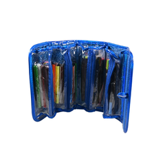 Foldable Pencil Case - Glitter Blue