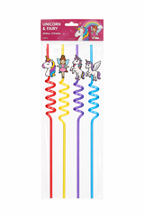 Unicorn Set of 4 Straws in Bag | ASS-12