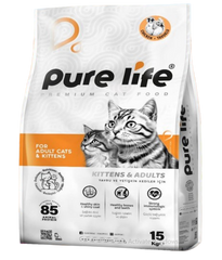 Pure Life Dry Cat Food Sterilized Chicken - 15kg | PL-STER-CH15