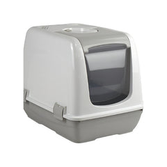 Pets Clean Closed Large Toilet - Grey & White