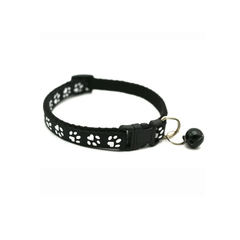 Sunro Pet Collar with Bell - Adjustable Safety Cat & Small Dog Collar, Black (1 Piece)