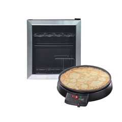 Russell Hobbs Black Table Top 46L Fridge + Free Crepe Maker | RHGWC3SS‐C+ RH 20920