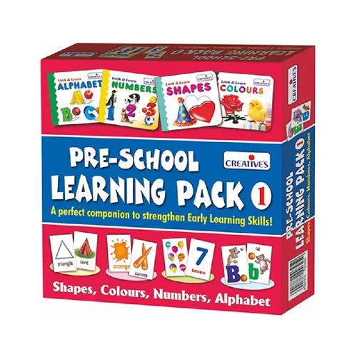 Creatives Pre-School Learning Pack 1 - Shapes, Colours, Numbers & Alphabet | 1007
