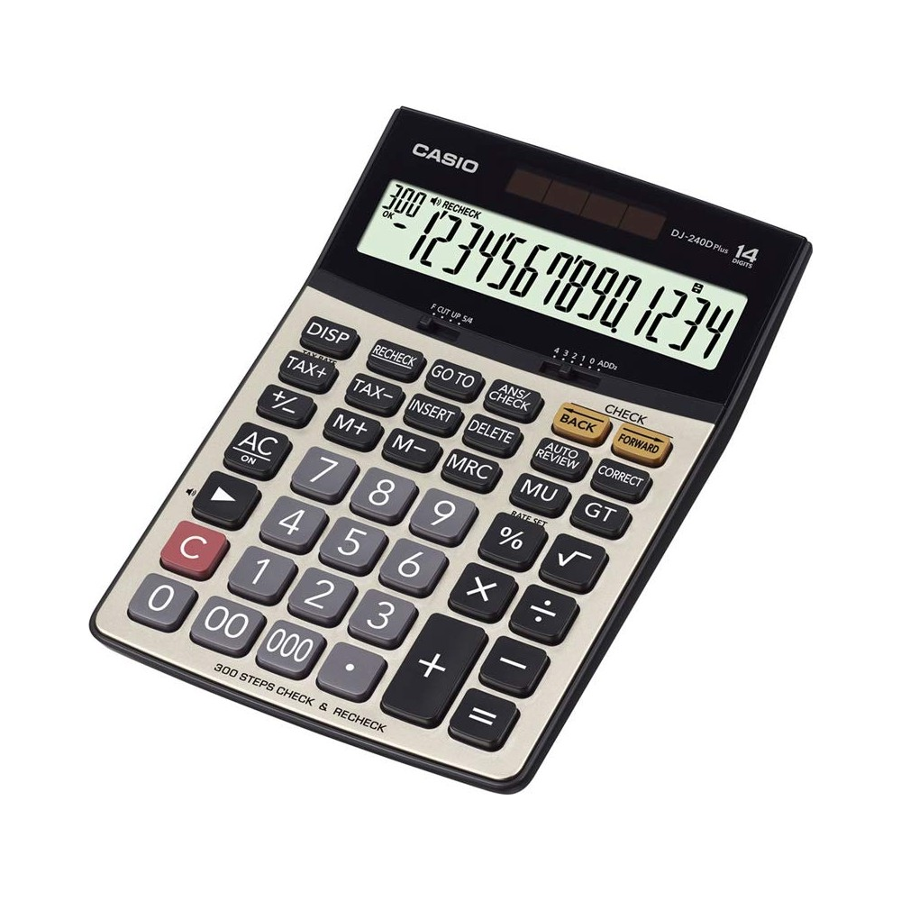 Casio 14-Digit Desktop Calculator | DJ-240DPLUS-WA