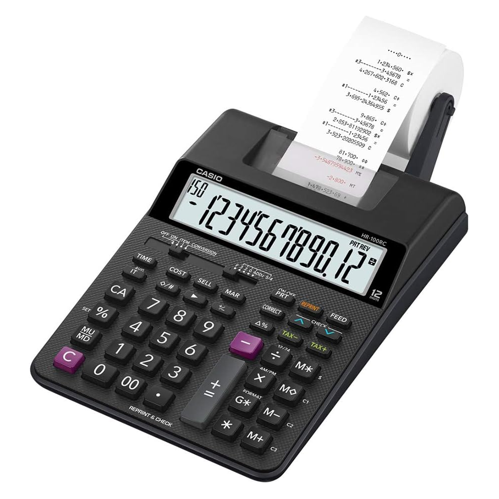 Casio Next-Gen Printing Calculator | HR-100RC-BK-DC(CN)