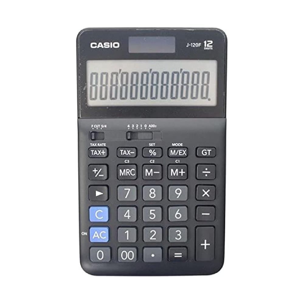 Casio Desktop Digital Calculator - Black | J-120F-W-DP