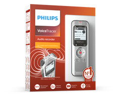 Philips Voice Tracer DVT2050 — Digital Audio Recorder with 8GB Memory, FM Radio & MicroSD Slot