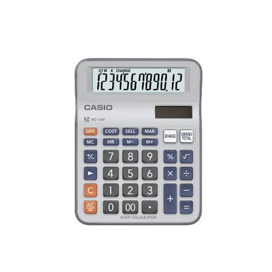 Casio 12-Digits Desk Calculator | MC-12M-W-DP(PH)