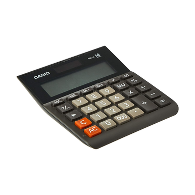 Casio 14 Digits Wide H Calculator, Black | MH-14-BK-W-DP(PH)