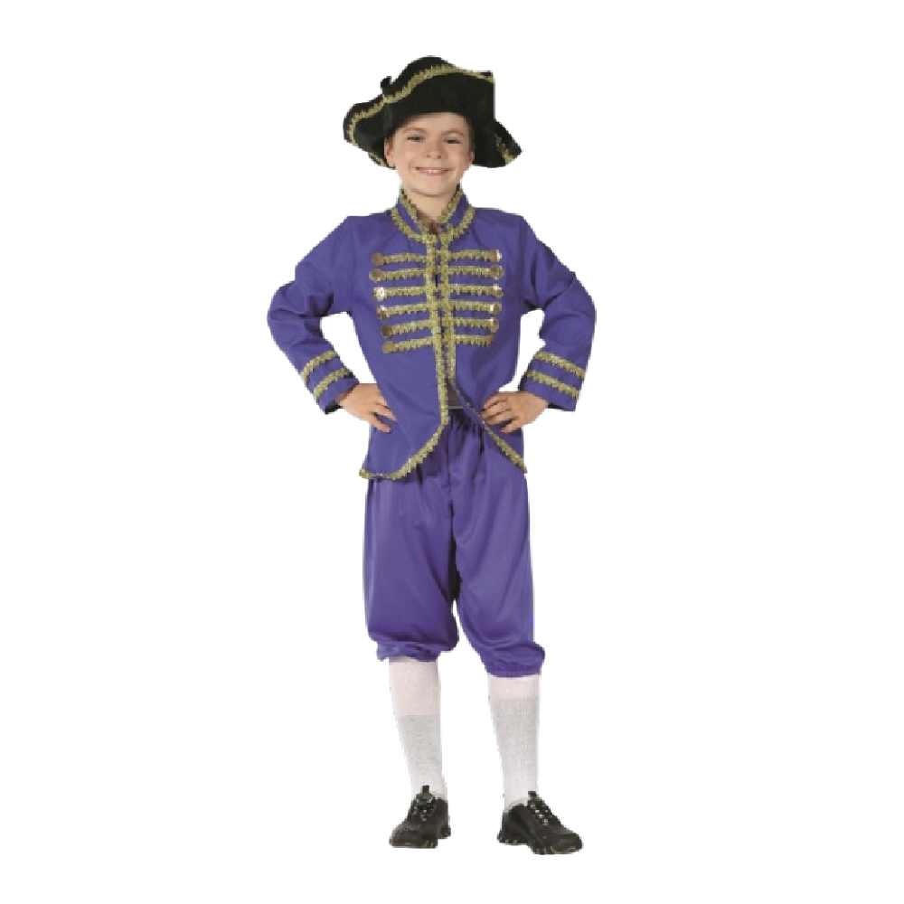 Napoleon Costume for Boys (Jacket, Trousers, Hat) - Small Size (110-120cm) | 098665