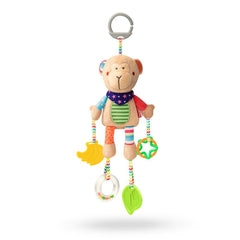 Hanging Plush Monkey Baby Toy with Teether and Rattle | 688M-49