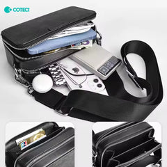 Coteci Luxury Genuine Leather Square Satchel Bag