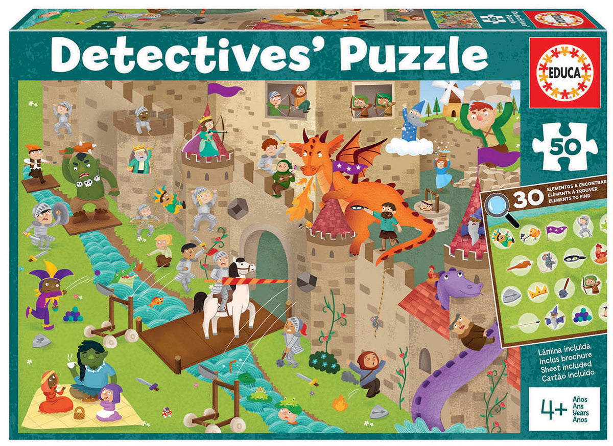 Educa Detectives’ Puzzle – 50 pcs + 30 Hidden Objects to Find | 18895