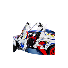 MJI, Creative LEGO-style construction sets, Small Particle Assembling Luxury Sport Racing Car Building - 2088pcs - White/Blue | MJI-8501A