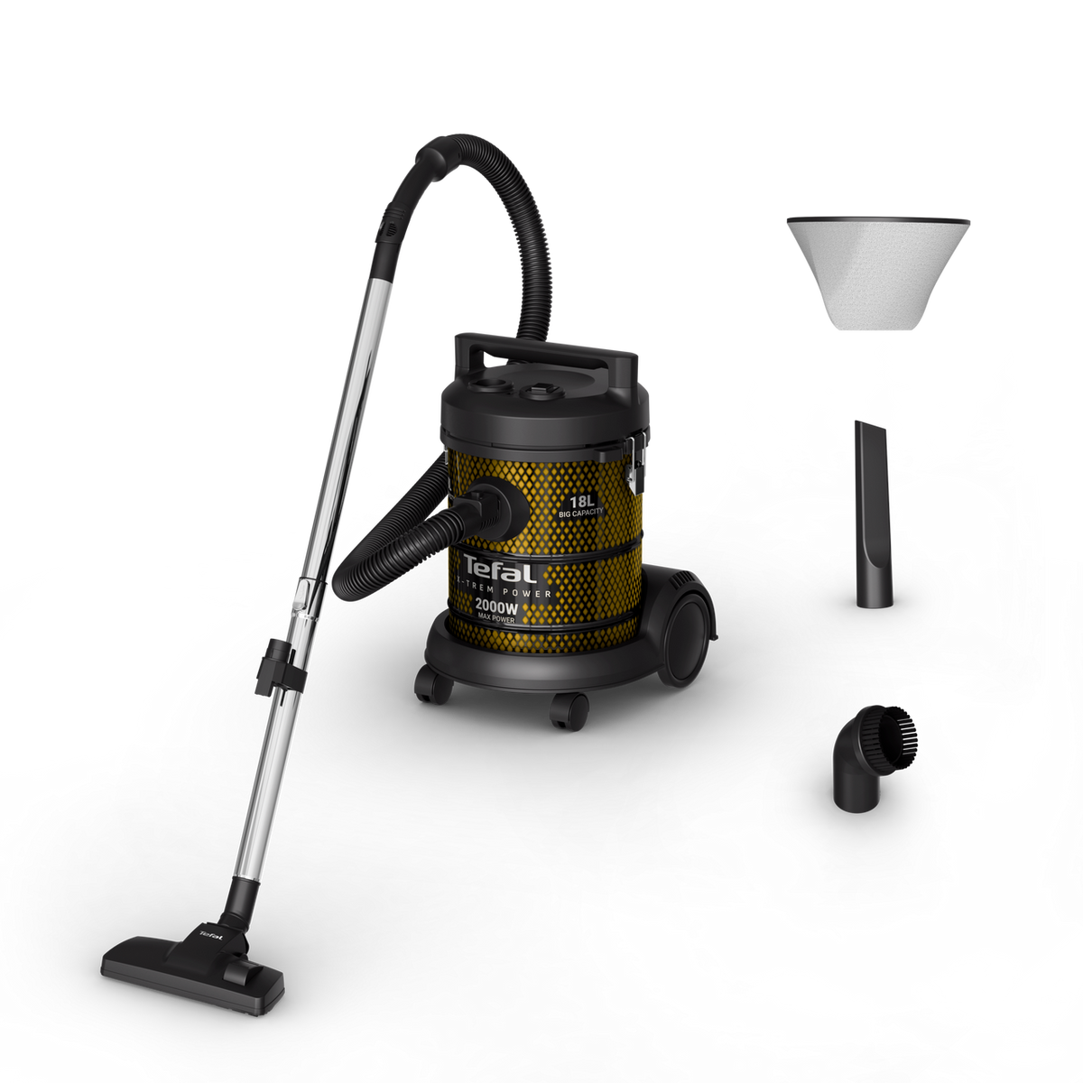 Tefal Corded Bagless Drum Vacuum Cleaner X-Power 20L | TW4025M0