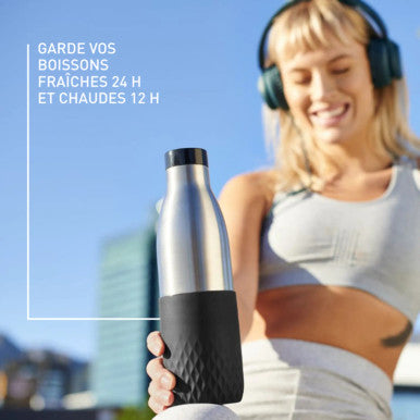 Tefal Bludrop Bottle 0.5L Black Sleeve | N3110510