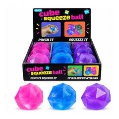 Faceted Cube Squeeze Ball Stress Toy